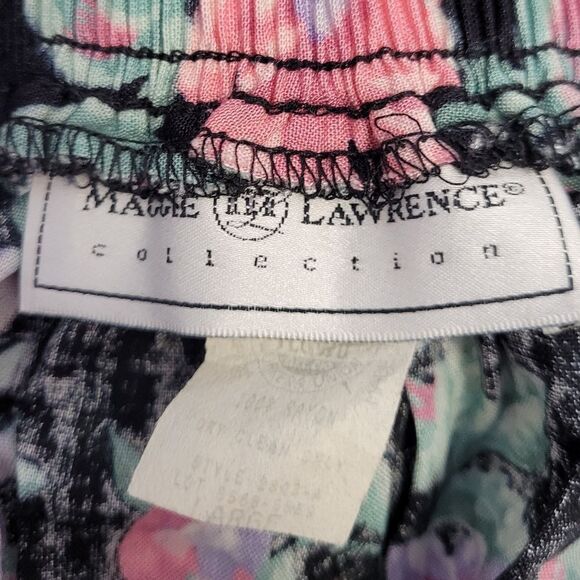 VINTAGE 90s moody floral dark cottagecore pull on midi skirt M - Picture 4 of 7